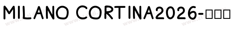 MILANO CORTINA2026字体转换